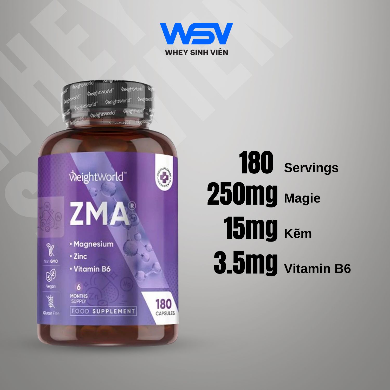 WeightWorld ZMA 180 viên 