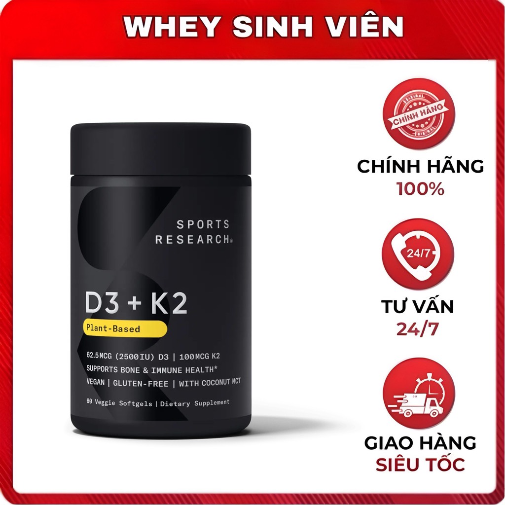 SR-Sports Research D3+K2 Plant Based 