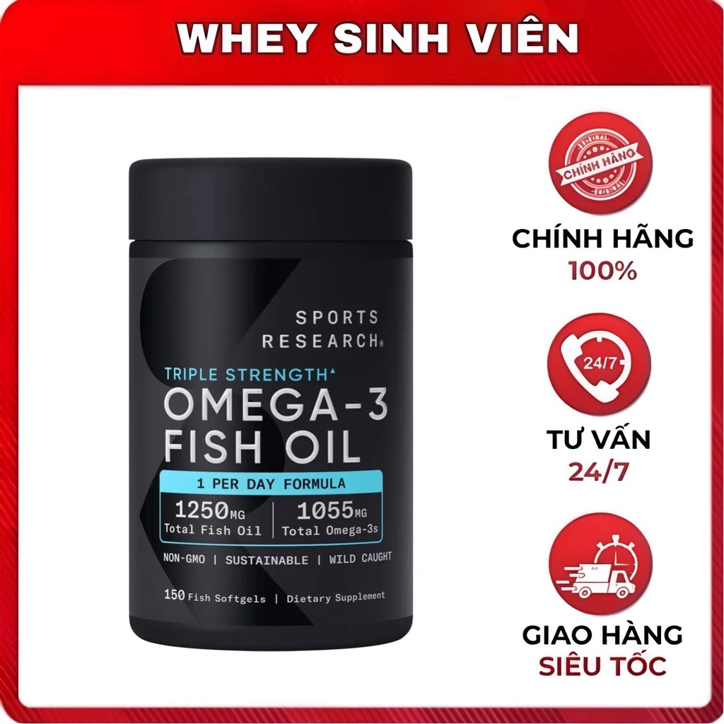 SR Triple Strength Omega 3 Fish Oil - 150 viên 