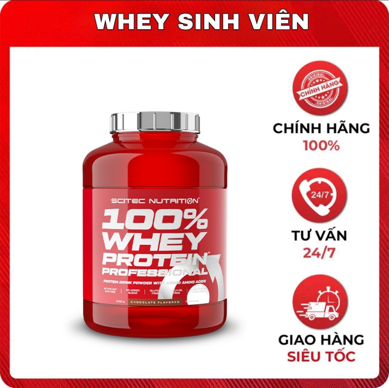Scitec Nutrition 100% Whey Protein Professional - 2.3Kg 
