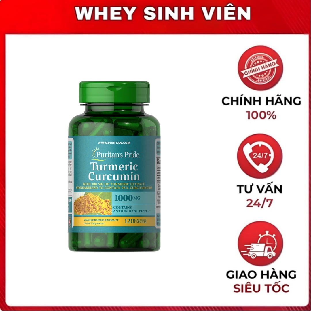 Puritan’s Pride Turmeric Curcumin 1000mg - 120 viên 