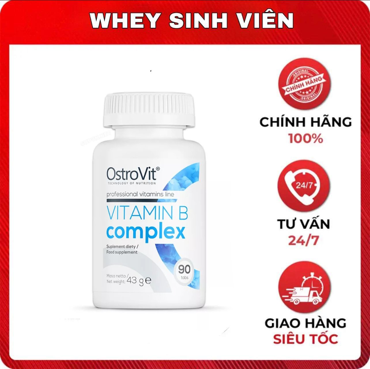Ostrovit Vitamin B (90 viên)